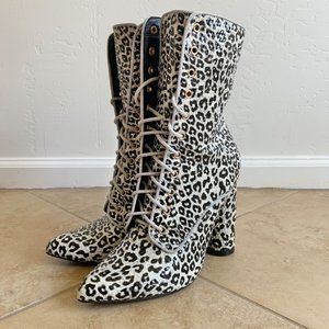 Cape Robbin Leopard print. Lace Up. Chunky Heel.